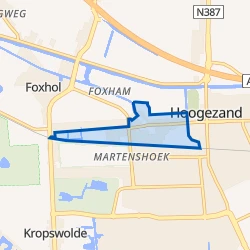 Kaart van Martenshoek en Industriegebied Martenshoek