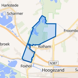 Kaartje van Kolham Natuurgebied