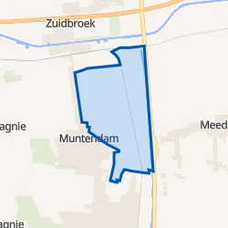 Kaartje van Muntendam Buitengebied oost