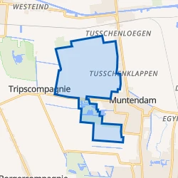 Kaartje van Muntendam Buitengebied west