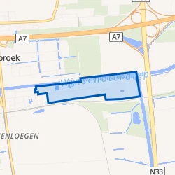 Kaartje van Industrieterrein Zuidbroek