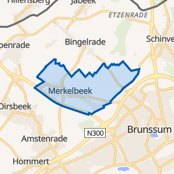 Kaart van Merkelbeek-Douvergenhout