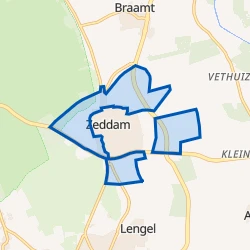 Kaart van Verspreide huizen Zeddam