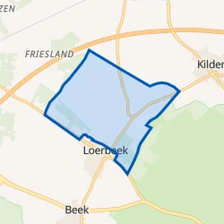 Kaart van Verspreide huizen Loerbeek