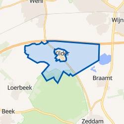 Kaart van Verspreide huizen Kilder