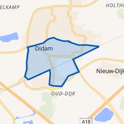 Kaart van Didam-Zuid