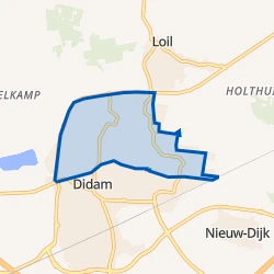 Kaart van Didam-Noord