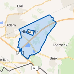 Kaart van Verspreide huizen Nieuw-Dijk