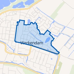 Kaart van Vervoornepolder noord