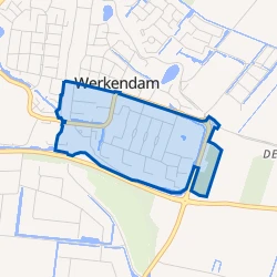Kaart van Vervoornepolder zuid