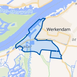 Kaart van Bedrijventerrein Werkendam