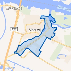 Kaart van Sleeuwijk oost