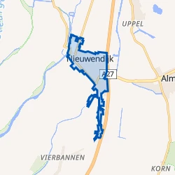 Kaart van Nieuwendijk