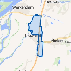 Kaart van Buitengebied Nieuwendijk noordoost