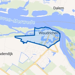 Kaart van Woudrichem noord