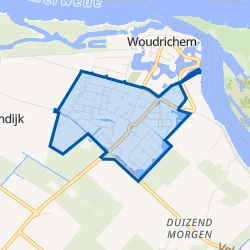 Kaart van Woudrichem zuid