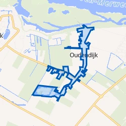 Kaart van Oudendijk