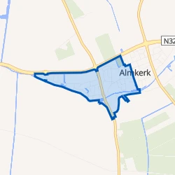 Kaart van Almkerk west