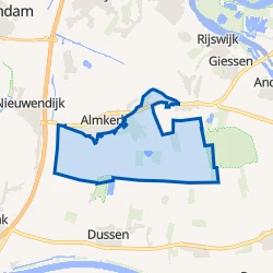Kaart van Buitengebied Almkerk zuid