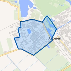 Kaart van Westelijke uitbreiding Asperen