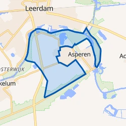 Kaart van Verspreide huizen Asperen