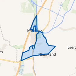 Kaart van Meerkerk buitengebied oost