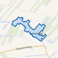 Kaart van Leerbroek kern