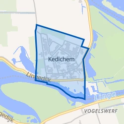 Kaart van Kedichem kern
