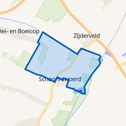 Kaart van Schoonrewoerd buitengebied