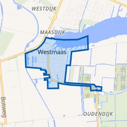 Kaart van Westmaas Woonkern