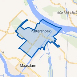 Kaart van Puttershoek Woonkern