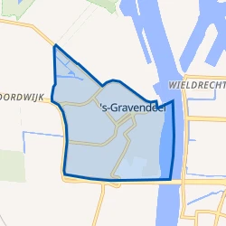 Kaart van 's-Gravendeel Woonkern