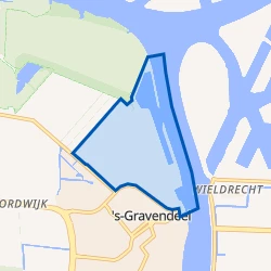 Kaart van 's-Gravendeel Bedrijventerrein Mijlpolder