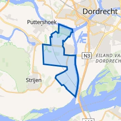 Kaart van 's-Gravendeel Buitengebied