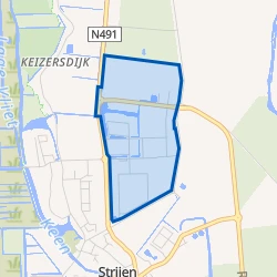 Kaart van Strijen Bedrijventerrein Bonaventura