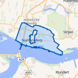 Kaart van Numansdorp Buitengebied