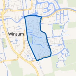 Kaart van Winsum Midden
