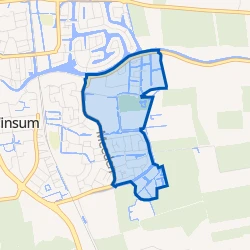 Kaart van Winsum Zuid - Oost