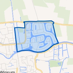 Kaart van Winsum Noord - Oost
