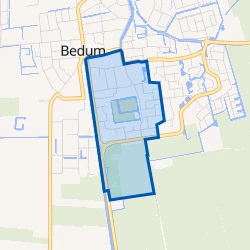 Kaart van Bedum Zuid