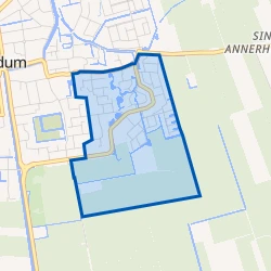 Kaart van Bedum Zuid - Oost