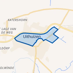 Kaart van Uithuizen Centrum