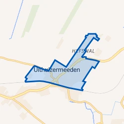 Kaart van Uithuizermeeden Noord