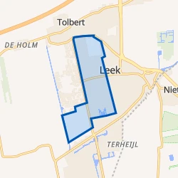 Kaart van Rodenburg en omgeving