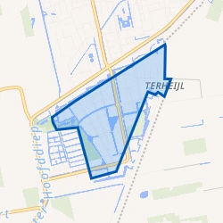Kaart van Buitengebied ten zuiden van Leek