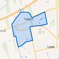 Kaart van Bebouwde kom Tolbert