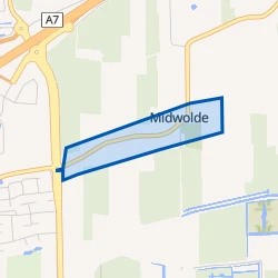Kaart van Bebouwde kom Midwolde
