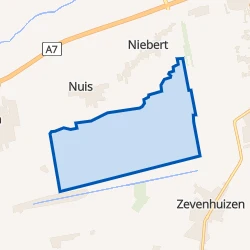 Kaart van Verspreide huizen ten noorden van Jonkersvaart