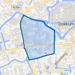 Kaart van Dokkum Hoedemakerspolder