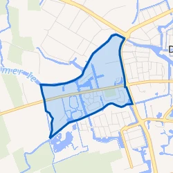Kaart van Dokkum De Woudhorne